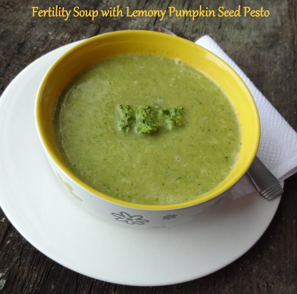 Fertility Soup With Lemony Pumpkin Seed Pesto - Conceive Plus®