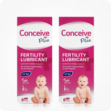 For Max Fertility Lubricant Bundle the image of two boxes of Conceive Plus Fertility Lubricant 8x4g Pre-filled Applicators on a white background. The boxes are placed side by side with front side of the boxes facing the camera.