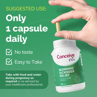 Morning Sickness Relief - Female fertility vitamins - Conceive Plus®