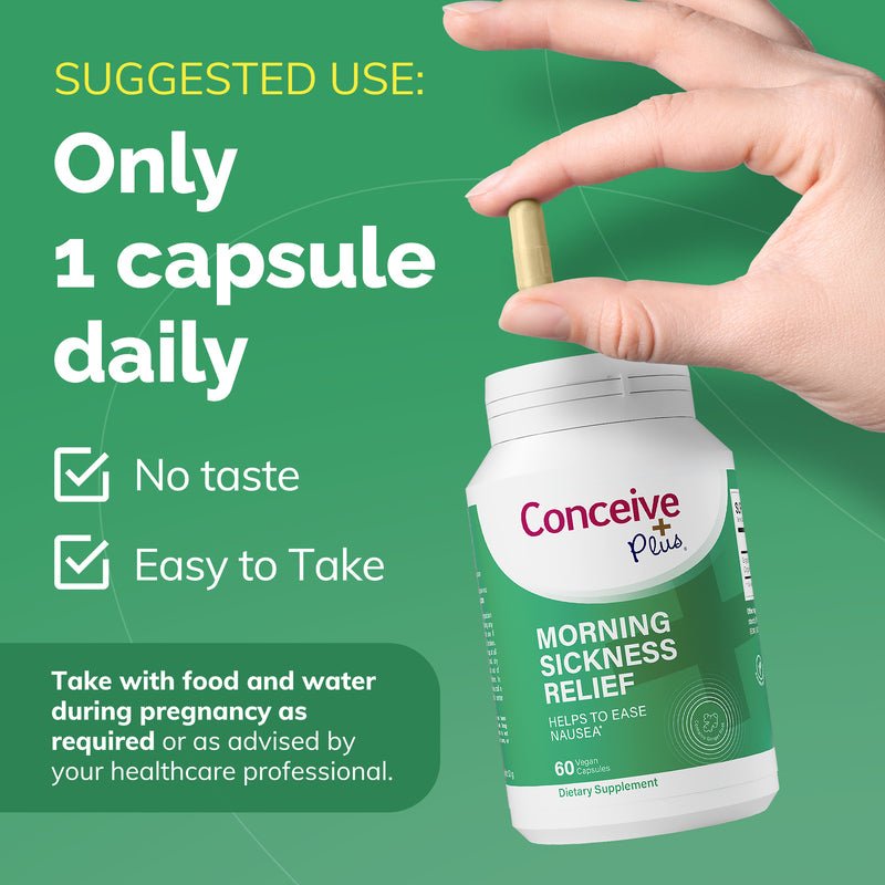 Morning Sickness Relief - Female fertility vitamins - Conceive Plus®